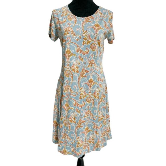 Peruvian Connection Size Small  Dress Short Sleeve Pima Cotton - Picture 1 of 7